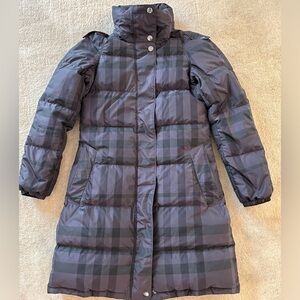 Burberry Plaid Down Puffer Jacket